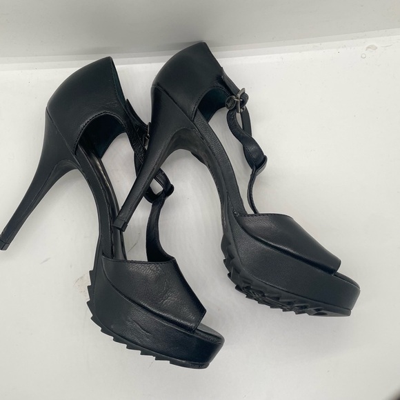 Juicy Couture Black Peep-Toe Heels - Picture 5 of 6